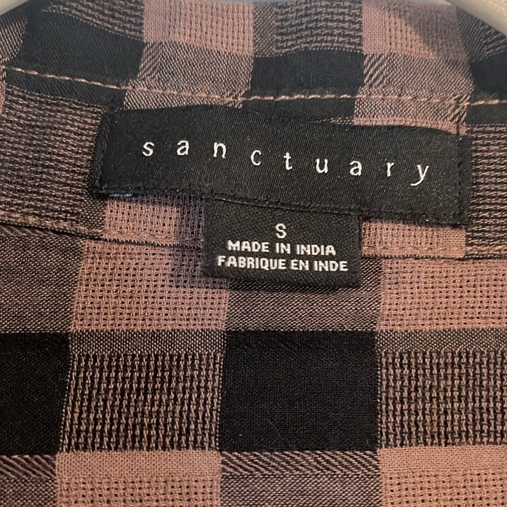 SANCTUARY WOMEN'S BOYFRIEND TUNIC‎ - MINK CHECK - Evereve Size S - Picture 4 of 7